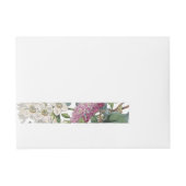 ヴィンテージ水彩フローラアー結婚ト ラップアラウンド宛名ラベル (正面)