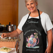 ヴィンテージ水彩フローラティーポットナショナルホットティー エプロン