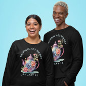 ヴィンテージ水彩フローラティーポットナショナルホットティー Tシャツ