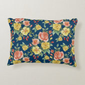 ヴィンテージ水彩フローラバラ背景 | アクセントクッション (裏面)