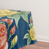 ヴィンテージ水彩フローラバラ背景 | テーブルクロス (インサイチュ)