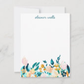 ヴィンテージ水彩フローラパーソナライズされた文具 ノートカード (正面)