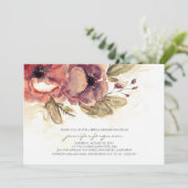 ヴィンテージ水彩フローラブライダルシャワー 招待状 (スタンド正面)