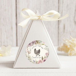 ヴィンテージ水彩フローラ丸卵カートンラベル ラウンドシール