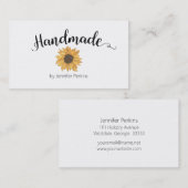 ヴィンテージ水彩フローラ手作り名刺 名刺 (正面/裏面)