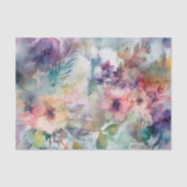 ヴィンテージ水彩フローラ植物模様 薄葉紙 (正面)