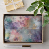 ヴィンテージ水彩フローラ植物模様 薄葉紙 (ギフト)