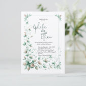 ヴィンテージ水彩フローラ結婚式招待状 招待状 (スタンド正面)