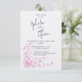 ヴィンテージ水彩フローラ結婚式招待状 招待状 (スタンド正面)