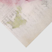 ヴィンテージ水彩ブルーピンクアジサイのデクページ 薄葉紙 (詳細)