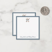 ヴィンテージ水彩ベビー台車パーソナライズされた ノートカード (正面/裏面インサイチュ)