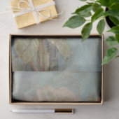 ヴィンテージ水彩ホワイト英語バラフェイク金ゴールド 薄葉紙 (ギフト)