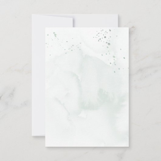 ヴィンテージ水彩ボトルQRコードウェディングRSVP 出欠カード (裏面)