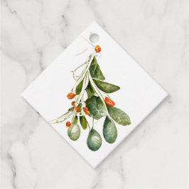 ヴィンテージ水彩ミスタントクリスマスギフトタグ フェイバータグ