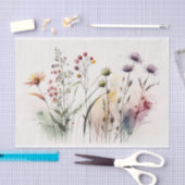 ヴィンテージ水彩ヤナギ 薄葉紙 (クラフト)