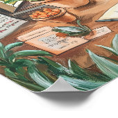 ヴィンテージ水彩ロンドンウィンドウシーン ポスター (角)