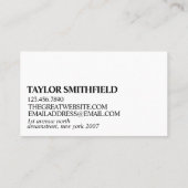 ヴィンテージ水彩伝統的名刺 名刺 (裏面)