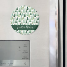 ヴィンテージ水彩冬の森パーソナライズされた