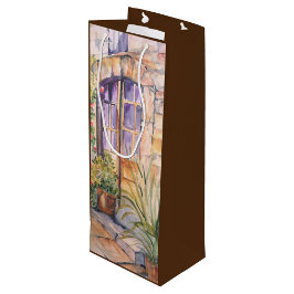 ヴィンテージ水彩出入口抱き枕 ワインギフトバッグ