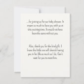 ヴィンテージ水彩動物ベビージムベビーシャワー サンキューカード (裏面)