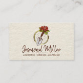 ヴィンテージ水彩園芸ロゴ 名刺 (正面)