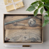 ヴィンテージ水彩地球儀の古い書籍の世界地図 薄葉紙 (ギフト)