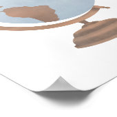 ヴィンテージ水彩地球儀トラベルデコーポスター ポスター (角)