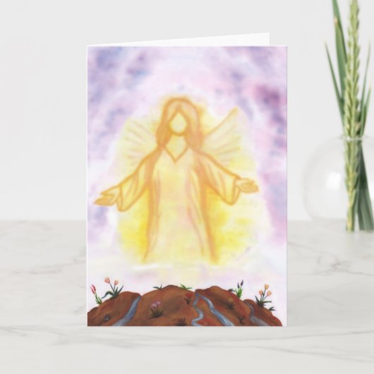 ヴィンテージ水彩天使が現輝くれ シーズンカード (正面)