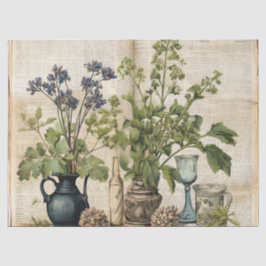 ヴィンテージ水彩天然野草 薄葉紙