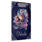 ヴィンテージ水彩天空ファンタジーフクロウ クリップボード (右)