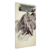 ヴィンテージ水彩山のスクリプモノグラムのト ミニクリップボード (アングル)