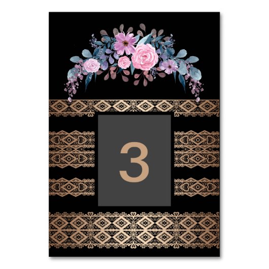 ヴィンテージ水彩座席表 テーブルナンバー (正面)