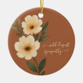 ヴィンテージ水彩悔やみや弔慰 セラミックオーナメント (正面)
