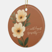 ヴィンテージ水彩悔やみや弔慰 セラミックオーナメント (左)