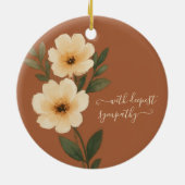 ヴィンテージ水彩悔やみや弔慰 セラミックオーナメント (裏面)