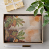 ヴィンテージ水彩感謝祭ターキーディナー 薄葉紙 (ギフト)