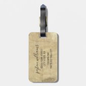 ヴィンテージ水彩旅行ワールドマップ ラゲッジタグ (裏面縦)