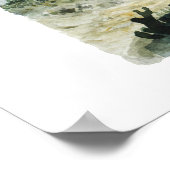 ヴィンテージ水彩海風景 ポスター (角)