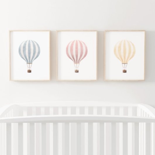 ヴィンテージ水彩温風船子供部屋デコール