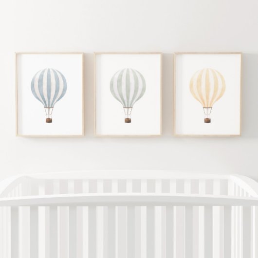 ヴィンテージ水彩温風船子供部屋デコール