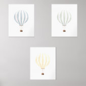 ヴィンテージ水彩温風船子供部屋デコール (正面)