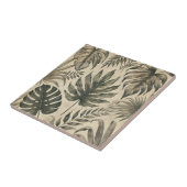 ヴィンテージ水彩熱帯植物園フローラ タイル (側面)