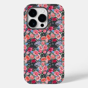 ヴィンテージ水彩画のピンクと赤いバラの模様 Case-Mate iPhone 14 PROケース