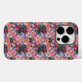 ヴィンテージ水彩画のピンクと赤いバラの模様 Case-Mate iPhoneケース (裏面 (横))