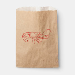 ヴィンテージ水彩画 - 赤いロブスター フェイバーバッグ