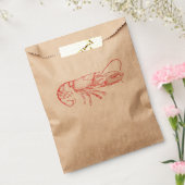 ヴィンテージ水彩画 - 赤いロブスター フェイバーバッグ (封をした状態)