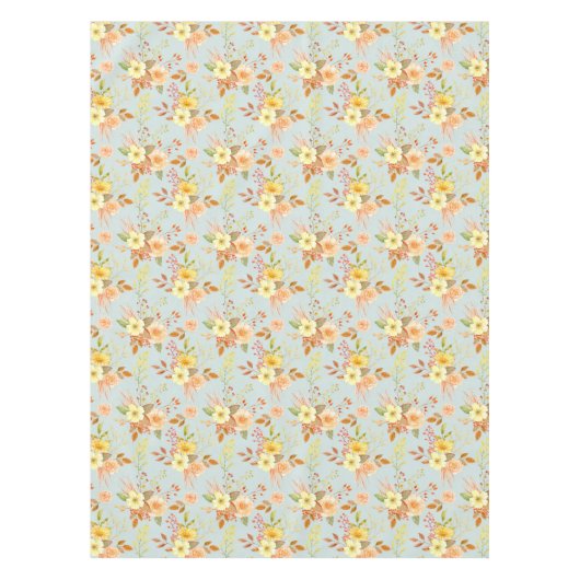 ヴィンテージ水彩秋秋の花植物学 テーブルクロス (正面)