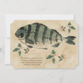 ヴィンテージ水彩結婚魚 招待状 (裏面)