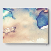 ヴィンテージ水彩色ビーチ結婚式 ゲストブック (裏面)