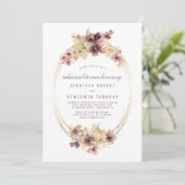 ヴィンテージ水彩花のリハーサルディナー 招待状 (スタンド正面)